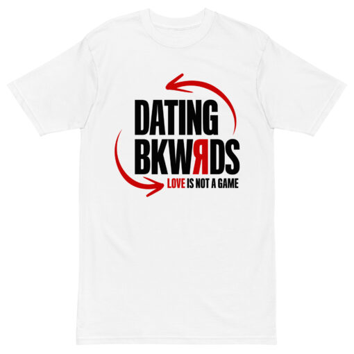 Dating Backwards Tee (Black Letters)